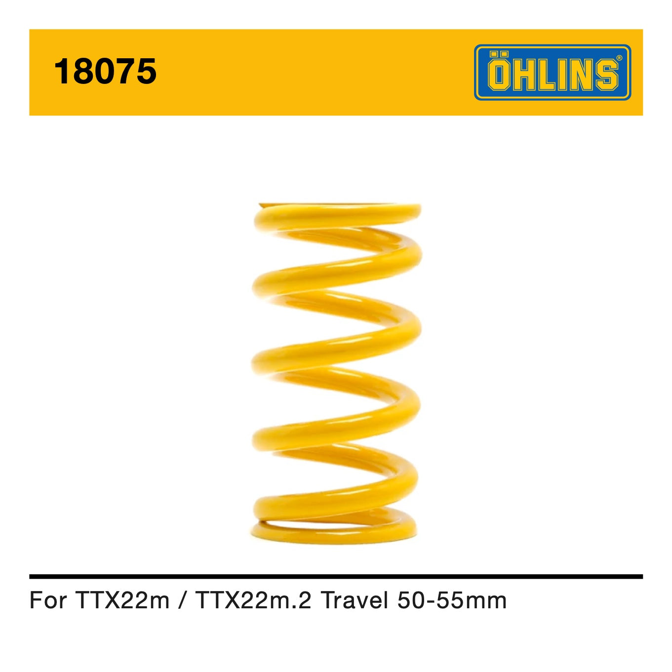 Öhlins spring serie 18075 for 55, 52.5, 50mm travel