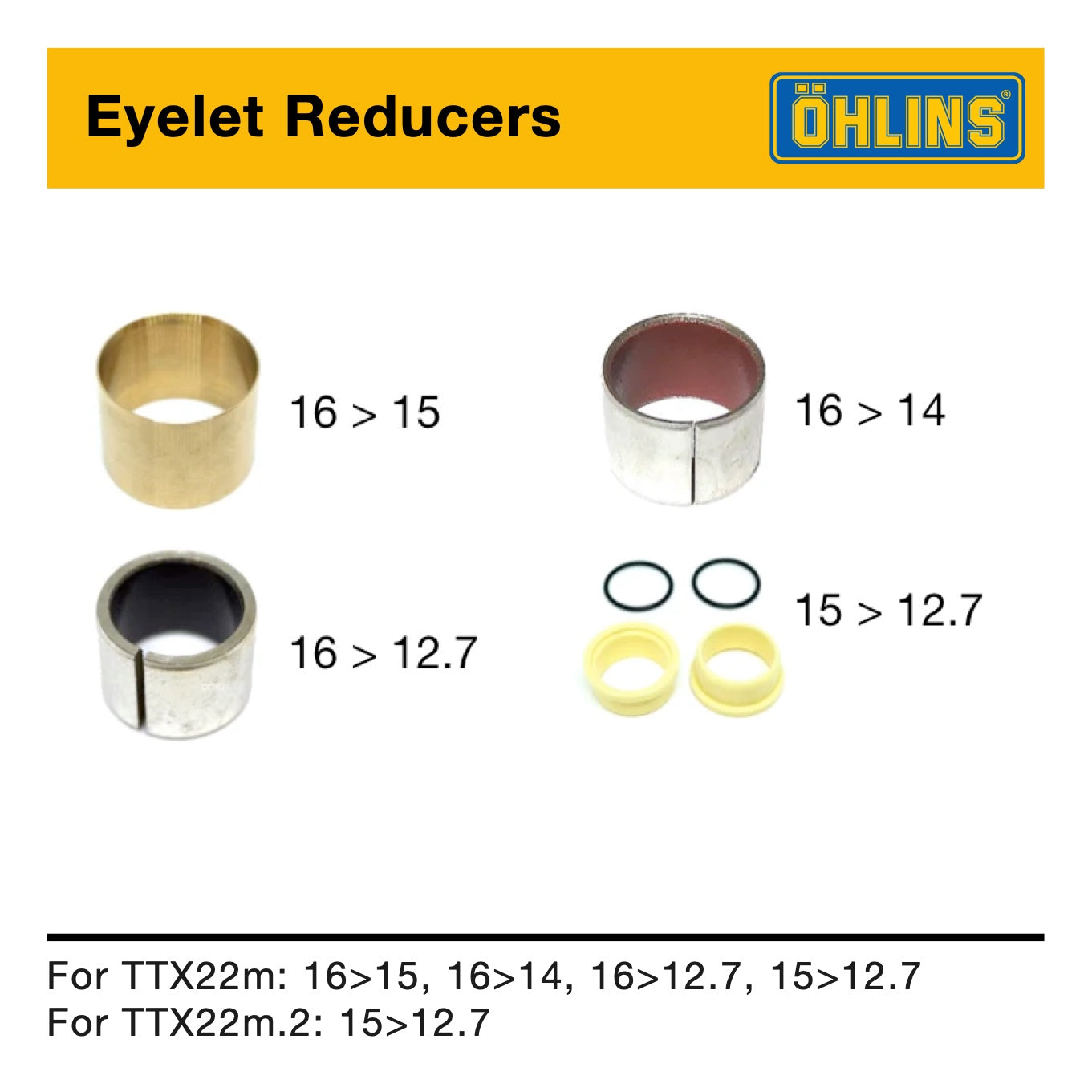 Öhlins Reducers for Mounting Kits